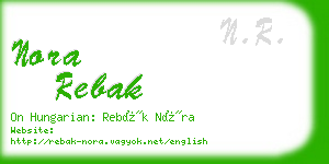 nora rebak business card